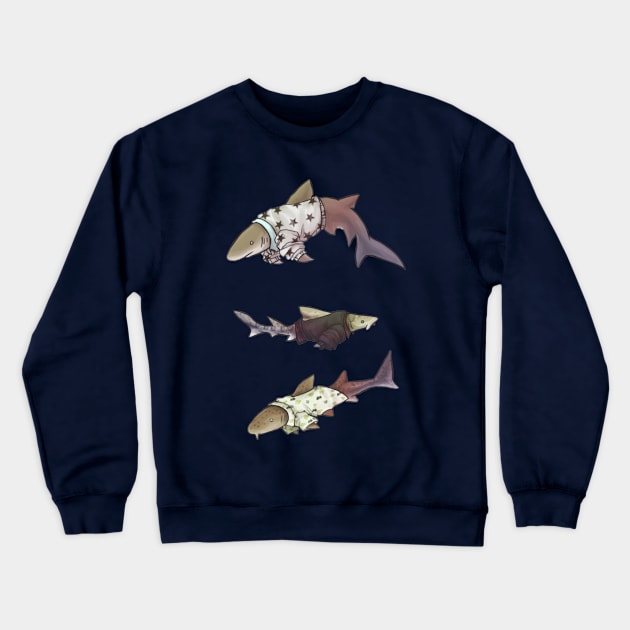 Sharks in Shirts Shirt Crewneck Sweatshirt by arkay9